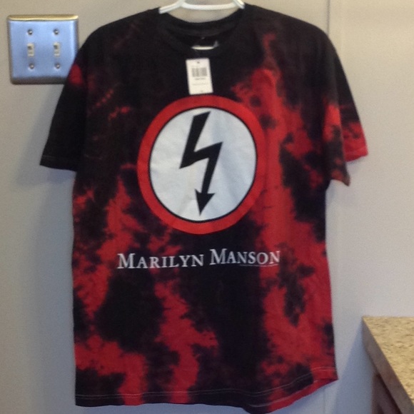 marilyn manson lightning bolt shirt